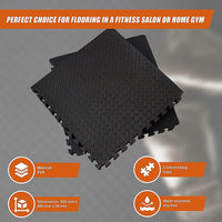 12 Tiles EVA Rubber Foam Gym Mat 60cm x 60cm 2.5cm Fitness Flooring Sports & Fitness Kings Warehouse