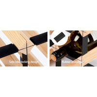 120 Bottle Wine Rack Timber Wooden Storage Wall Racks Organiser Cellar Kings Warehouse