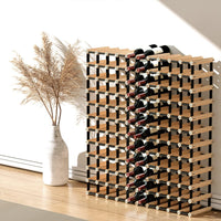 120 Bottle Wine Rack Timber Wooden Storage Wall Racks Organiser Cellar Kings Warehouse