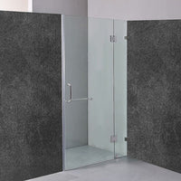 120 x 200cm Wall to Wall Frameless Shower Screen 10mm Glass By Della Francesca Kings Warehouse