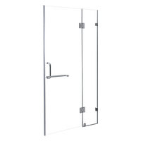 120 x 200cm Wall to Wall Frameless Shower Screen 10mm Glass By Della Francesca Kings Warehouse