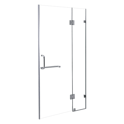 120 x 200cm Wall to Wall Frameless Shower Screen 10mm Glass By Della Francesca Kings Warehouse