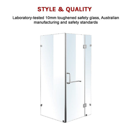 1200 x 800mm Frameless 10mm Glass Shower Screen By Della Francesca Kings Warehouse