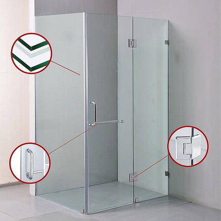 1200 x 900mm Frameless 10mm Glass Shower Screen By Della Francesca Kings Warehouse