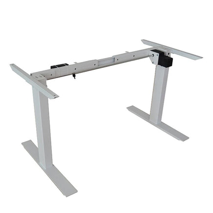120cm Standing Desk Height Adjustable Sit Grey Stand Motorised Dual Motors Frame Birch Top Furniture Kings Warehouse