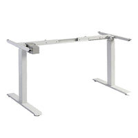 120cm Standing Desk Height Adjustable Sit Grey Stand Motorised Dual Motors Frame Birch Top Furniture Kings Warehouse