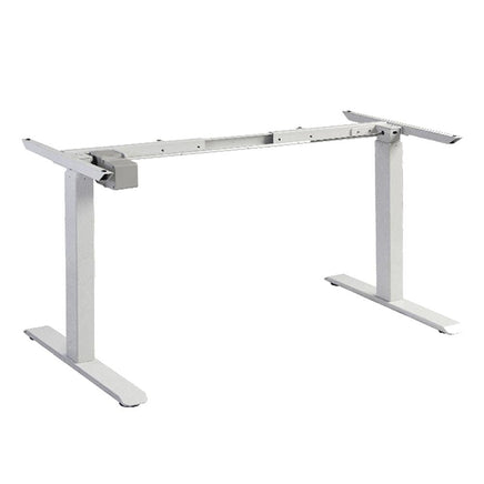 120cm Standing Desk Height Adjustable Sit Grey Stand Motorised Dual Motors Frame Birch Top Furniture Kings Warehouse