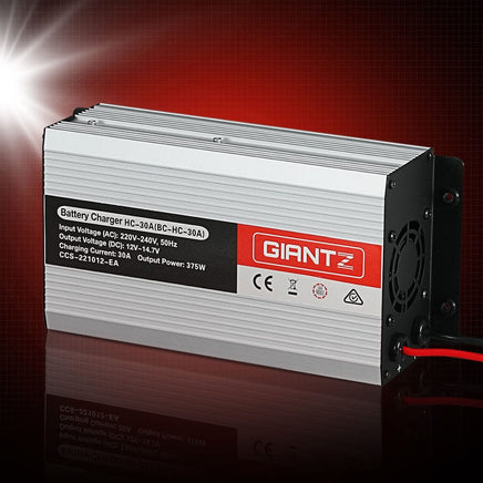 12V 30A Car Battery Charger 30Amp ATV 4WD Boat Caravan Kings Warehouse