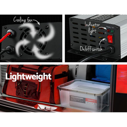 12V 30A Car Battery Charger 30Amp ATV 4WD Boat Caravan Kings Warehouse