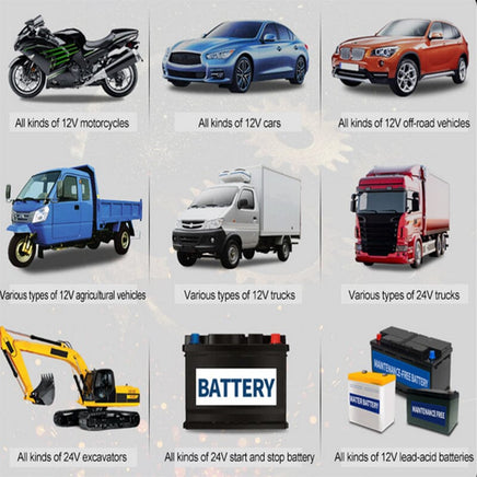 12V/24V Car Battery Charger Smart Trickle Repair Caravan Motorcycle Boat GEL/AGM Kings Warehouse