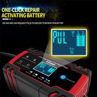12V/24V Car Battery Charger Smart Trickle Repair Caravan Motorcycle Boat GEL/AGM Kings Warehouse