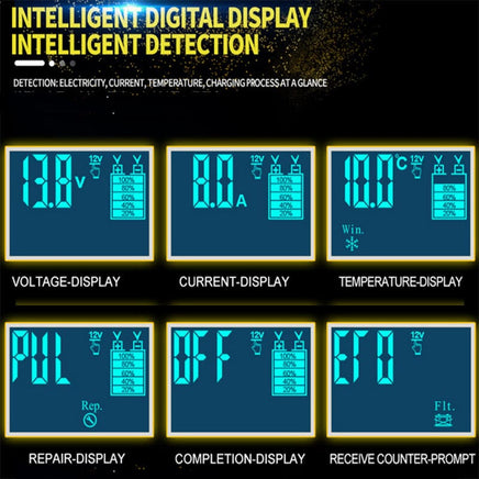 12V/24V Car Battery Charger Smart Trickle Repair Caravan Motorcycle Boat GEL/AGM Kings Warehouse