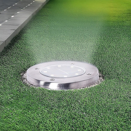 12x Solar Powered LED Buried Inground Recessed Light Garden Outdoor Deck Path Home & Garden Kings Warehouse