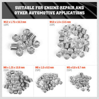 131Pc Metric Thread Repair Kit HSS Drill Helicoil Set Heli Coil Tap Insert with Case Auto Accessories Kings Warehouse