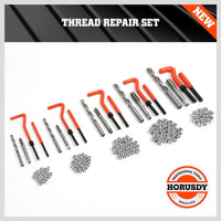 131Pc Metric Thread Repair Kit HSS Drill Helicoil Set Heli Coil Tap Insert with Case Auto Accessories Kings Warehouse