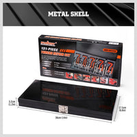131Pc Metric Thread Repair Kit HSS Drill Helicoil Set Heli Coil Tap Insert with Case Auto Accessories Kings Warehouse