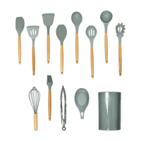 13x Kitchen Utensils for Cooking Baking Silicone Set Home & Garden Kings Warehouse
