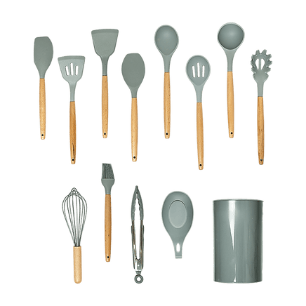 13x Kitchen Utensils for Cooking Baking Silicone Set Home & Garden Kings Warehouse