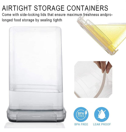 14 Pieces Airtight Food Storage and BPA Free Plastic with Easy Lock Black Lids Labels for Kitchen Kings Warehouse