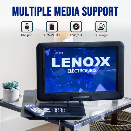 15.4" Swivel Portable DVD Player & Screen, Rechargeable Entertainment Audio & Video Kings Warehouse