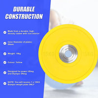 15KG PRO Olympic Rubber Bumper Weight Plate Sports & Fitness Kings Warehouse