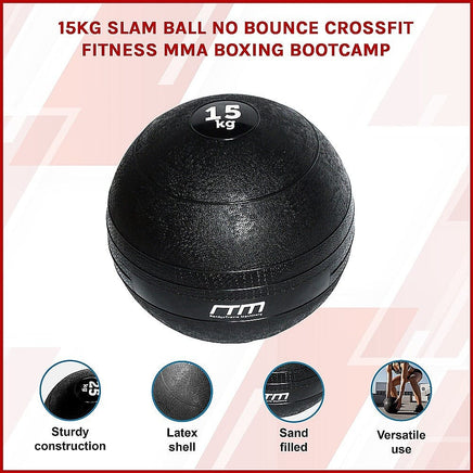15kg Slam Ball No Bounce Crossfit Fitness MMA Boxing BootCamp Sports & Fitness Kings Warehouse