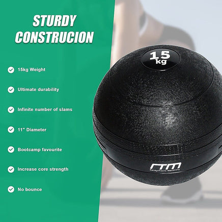 15kg Slam Ball No Bounce Crossfit Fitness MMA Boxing BootCamp Sports & Fitness Kings Warehouse