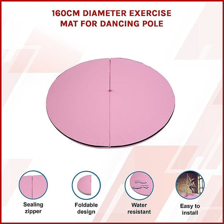 160cm Diameter Exercise Mat for Dancing Pole Sports & Fitness Kings Warehouse
