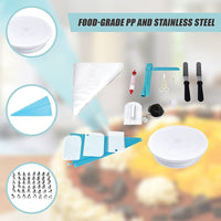 164Pcs Cake Decorating Kit Turntable Rotating Baking Flower Icing Piping Nozzles Home & Garden Kings Warehouse