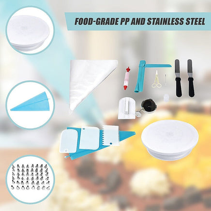164Pcs Cake Decorating Kit Turntable Rotating Baking Flower Icing Piping Nozzles Home & Garden Kings Warehouse