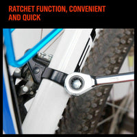 17Pc Ratchet Spanner Set Metric Combination Wrenches Open End Ring CR-V 8-24mm Home & Garden Kings Warehouse