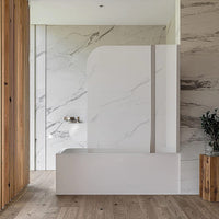 180 Degree Pivot Door 6mm Safety Glass Bath Shower Screen 1200x1400mm By Della Francesca Furniture Kings Warehouse