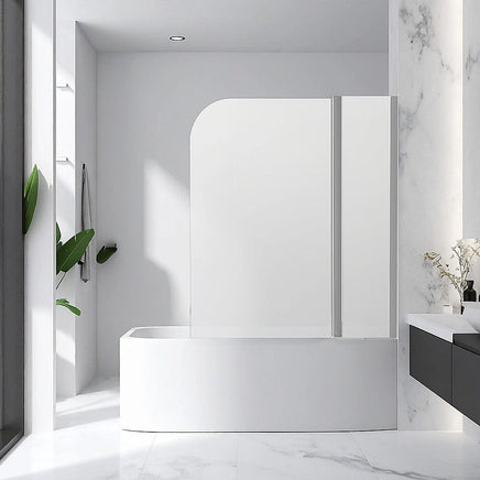 180 Degree Pivot Door 6mm Safety Glass Bath Shower Screen 1200x1400mm By Della Francesca Furniture Kings Warehouse