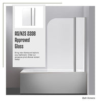 180 Degree Pivot Door 6mm Safety Glass Bath Shower Screen 1200x1400mm By Della Francesca Furniture Kings Warehouse