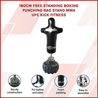 180cm Free Standing Boxing Punching Bag Stand MMA UFC Kick Fitness Sports & Fitness Kings Warehouse