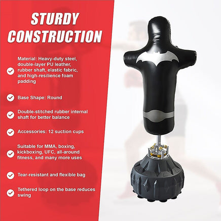 180cm Free Standing Boxing Punching Bag Stand MMA UFC Kick Fitness Sports & Fitness Kings Warehouse