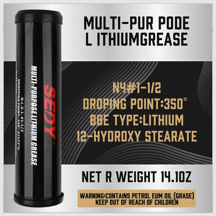 18inch Grease Gun 8000PSI Pistol Grip Flex Hose Heavy Duty Barrel With Cartridge Tools Kings Warehouse