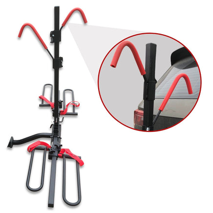 2 Bicycle Bike Rack Rear Car Carrier 2" Hitch Mount Platform Foldable Sports & Fitness Kings Warehouse