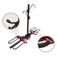 2 Bicycle Bike Rack Rear Car Carrier 2" Hitch Mount Platform Foldable Sports & Fitness Kings Warehouse