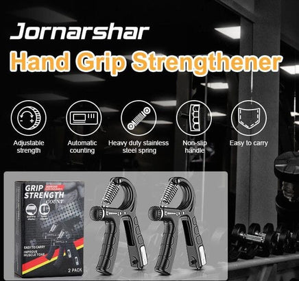 2 Pack Adjustable Hand Grip Strengthener for Hand Grip Strength and Wrist Rehabilitation (Resistance 5-60 kg) Kings Warehouse