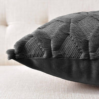 2 Pack Decorative Boho Throw Pillow Covers 45 x 45 cm (Black) Furniture Frenzy Kings Warehouse