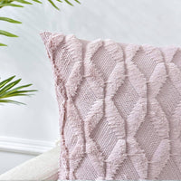 2 Pack Decorative Boho Throw Pillow Covers 45 x 45 cm (Pink) Kings Warehouse