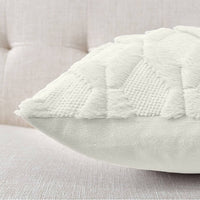 2 Pack Decorative Boho Throw Pillow Covers 45 x 45 cm (White) Furniture Frenzy Kings Warehouse
