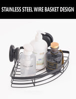 2 Pack Round Corner Shower Caddy Shelf Basket Rack with Premium Vacuum Suction Cup No-Drilling for Bathroom and Kitchen Kings Warehouse