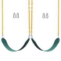 2 Pack Swings Seats Heavy Duty 66" Chain Plastic Coated Playground Swing Home & Garden Kings Warehouse