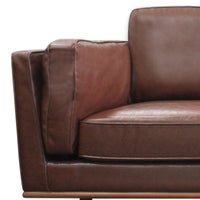 2 Seater Faux Leather Sofa Brown Modern Lounge Set for Living Room Couch with Wooden Frame Furniture Kings Warehouse