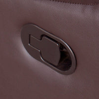 2 Seater Recliner Sofa In Faux Leather Lounge Couch in Brown Health & Beauty Kings Warehouse