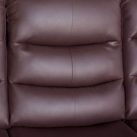 2 Seater Recliner Sofa In Faux Leather Lounge Couch in Brown Health & Beauty Kings Warehouse