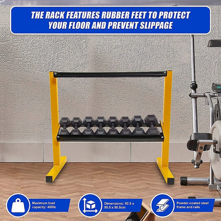 2 Tier Dumbbell Rack for Dumbbell Weights Storage Sports & Fitness Kings Warehouse