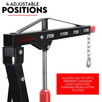 2 Ton Hydraulic Engine Crane Folding Hoist Stand Mobile Garage Workshop Tools Kings Warehouse